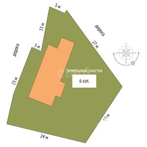 Дом 116м², 1-этажный, участок 6 сот.