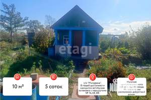 Дом 10м², 1-этажный, участок 5 сот.