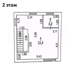 Дом 79м², 2-этажный, участок 9 сот.