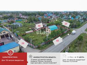 Дом 150м², 2-этажный, участок 11 сот.