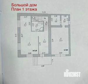 Коттедж 134м², 2-этажный, участок 9 сот.