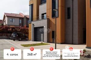 Таунхаус 268м&sup2;, 3-этажный, участок 4 сот.  