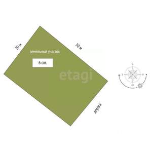 Дом 32м², 2-этажный, участок 6 сот.  