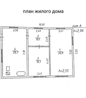 Дом 75м², 1-этажный, участок 14 сот.  