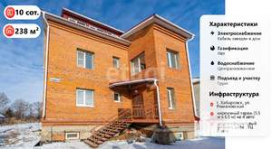 Дом 238м&sup2;, 4-этажный, участок 10 сот.  