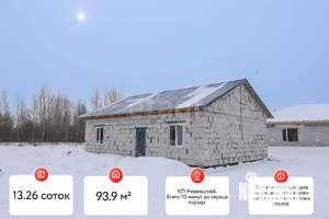 Дом 94м&sup2;, 1-этажный, участок 13 сот.  