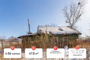 Дом 48м&sup2;, 1-этажный, участок 5 сот.  