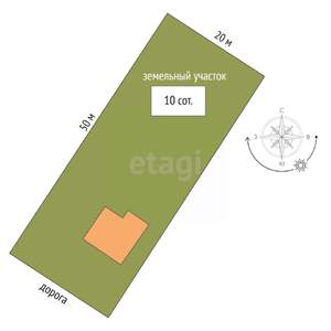 Дом 120м², 2-этажный, участок 10 сот.  