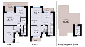 Коттедж 300м², 1-этажный, участок 2 сот.  