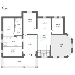 Дом 390м², 2-этажный, участок 10 сот.  