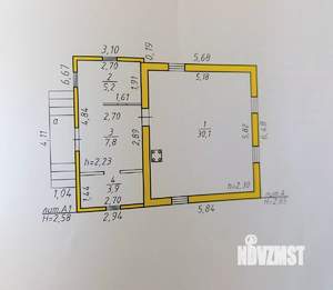Дом 47м², 1-этажный, участок 8 сот.  