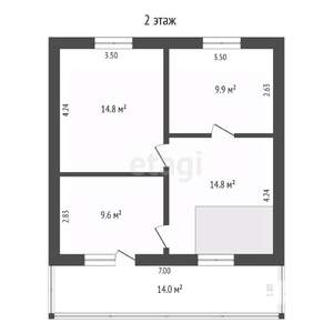 Дом 152м&sup2;, 2-этажный, участок 14 сот.  