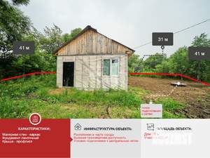 Дом 32м², 1-этажный, участок 4 сот.  