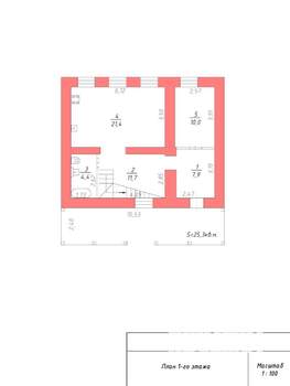 Коттедж 162м², 2-этажный, участок 7 сот.  