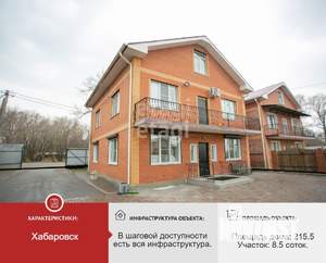 Дом 216м², 2-этажный, участок 9 сот.  
