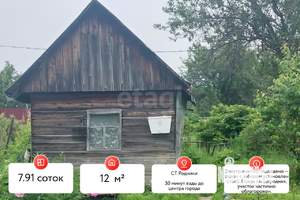 Дом 12м², 1-этажный, участок 8 сот.  