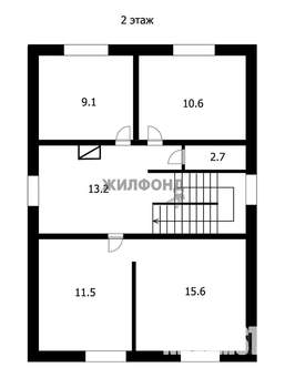 Коттедж 132м², 2-этажный, участок 6 сот.  