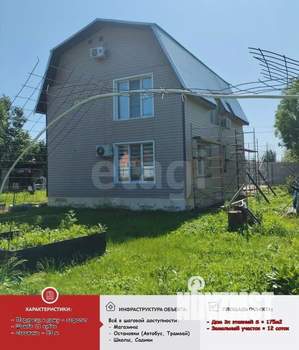 Дом 175м², 3-этажный, участок 12 сот.  
