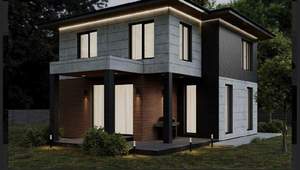 Дом 190м&sup2;, 2-этажный, участок 190 сот.  