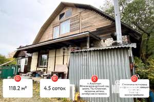 Дом 118м², 2-этажный, участок 5 сот.  