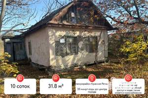 Дом 32м&sup2;, 1-этажный, участок 10 сот.  