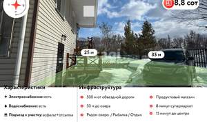 Дача 154м², 3-этажный, участок 9 сот.  