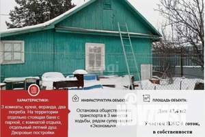 Дом 47м&sup2;, 1-этажный, участок 6 сот.  