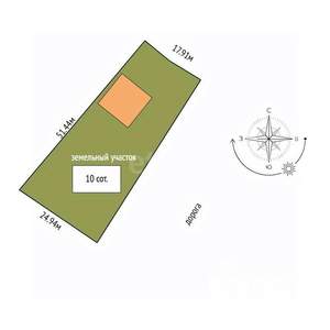 Дом 216м&sup2;, 3-этажный, участок 10 сот.  