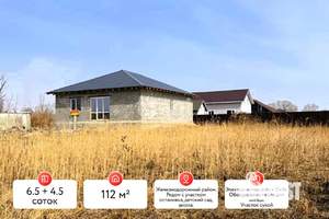Дом 112м&sup2;, 1-этажный, участок 7 сот.  