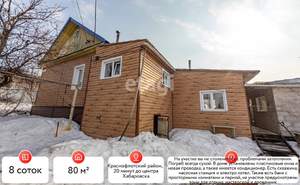 Дом 80м², 1-этажный, участок 8 сот.  