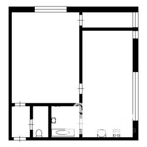 1-к квартира, на длительный срок, 34м2, 1/5 этаж