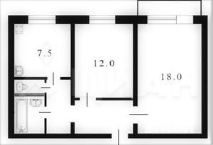 2-к квартира, на длительный срок, 51м2, 9/9 этаж