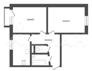 2-к квартира, на длительный срок, 46м2, 5/5 этаж