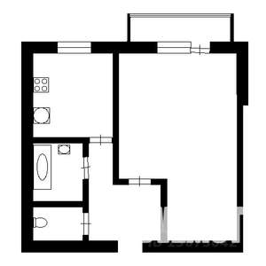 1-к квартира, на длительный срок, 38м2, 2/5 этаж