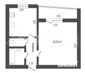 1-к квартира, на длительный срок, 39м2, 7/9 этаж
