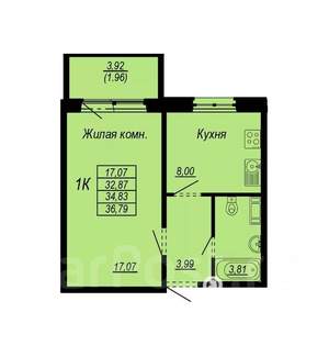1-к квартира, на длительный срок, 33м2, 9/10 этаж