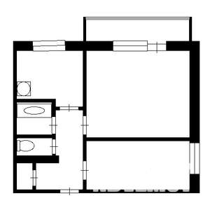 2-к квартира, на длительный срок, 42м2, 5/5 этаж