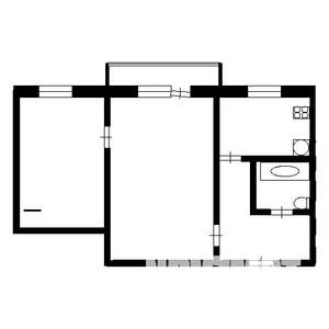 2-к квартира, на длительный срок, 48м2, 2/5 этаж