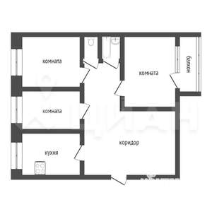 3-к квартира, на длительный срок, 60м2, 2/10 этаж