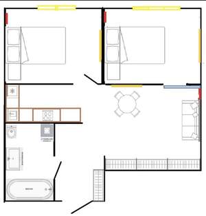 2-к квартира, на длительный срок, 52м2, 4/11 этаж