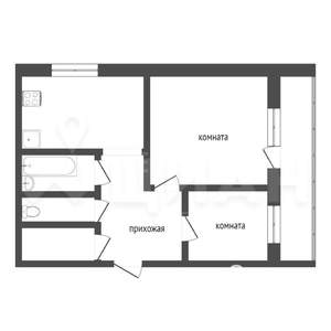2-к квартира, на длительный срок, 45м2, 2/4 этаж