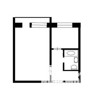 1-к квартира, на длительный срок, 30м2, 5/5 этаж
