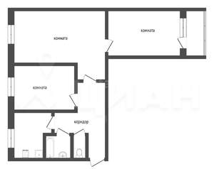 3-к квартира, на длительный срок, 54м2, 3/5 этаж