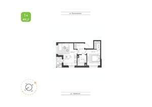 1-к квартира, вторичка, 49м2, 4/17 этаж