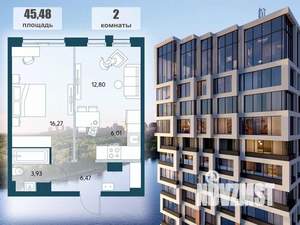 2-к квартира, вторичка, 45м2, 12/15 этаж