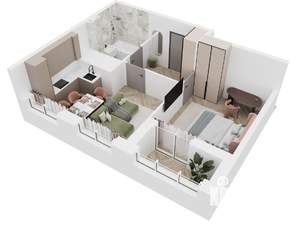 1-к квартира, вторичка, 40м2, 20/20 этаж