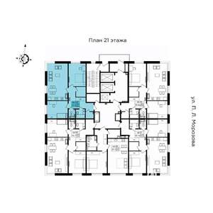 3-к квартира, вторичка, 73м2, 21/22 этаж