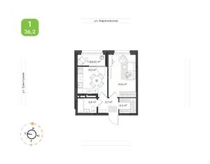 1-к квартира, вторичка, 36м2, 11/20 этаж