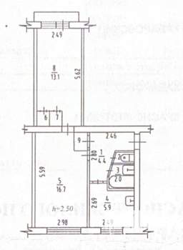 2-к квартира, вторичка, 45м2, 3/5 этаж