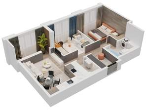 2-к квартира, вторичка, 60м2, 15/17 этаж